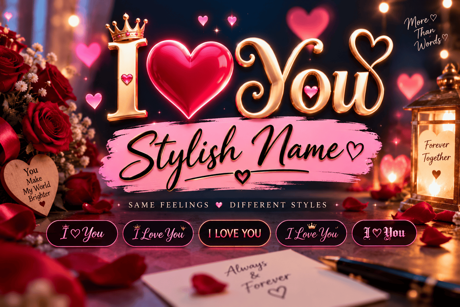 I Love You Stylish Name