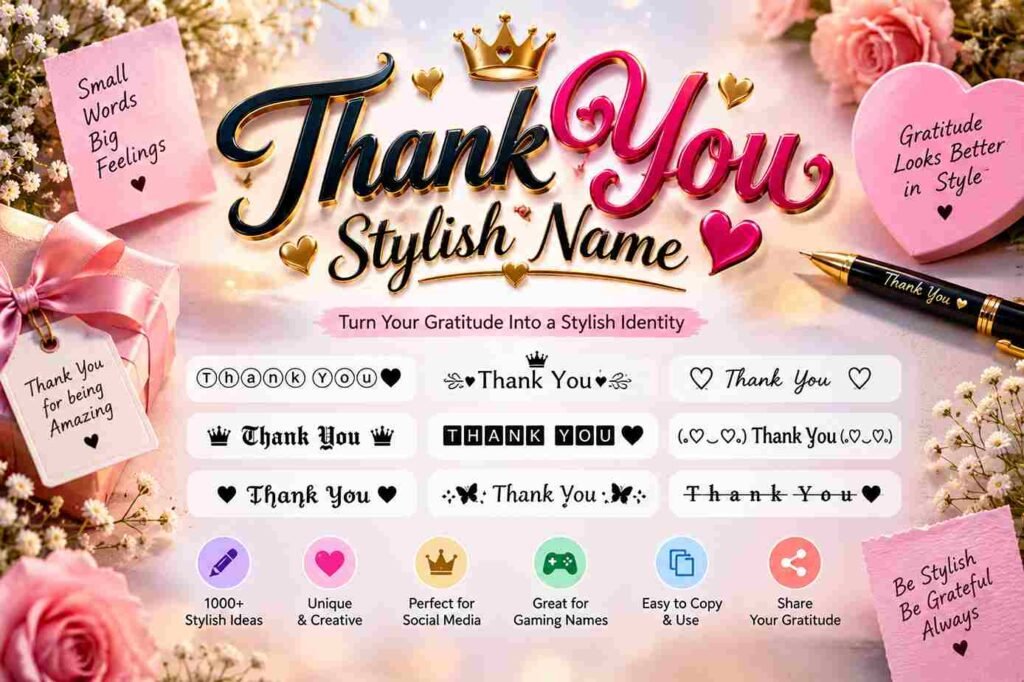 Thank You Stylish Name
