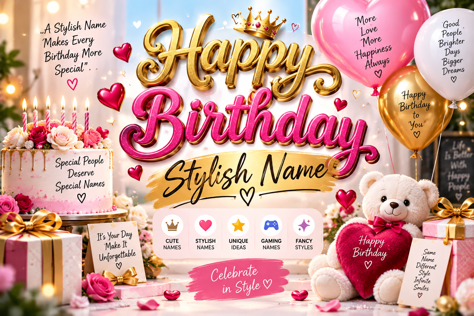 Happy Birthday Stylish Name