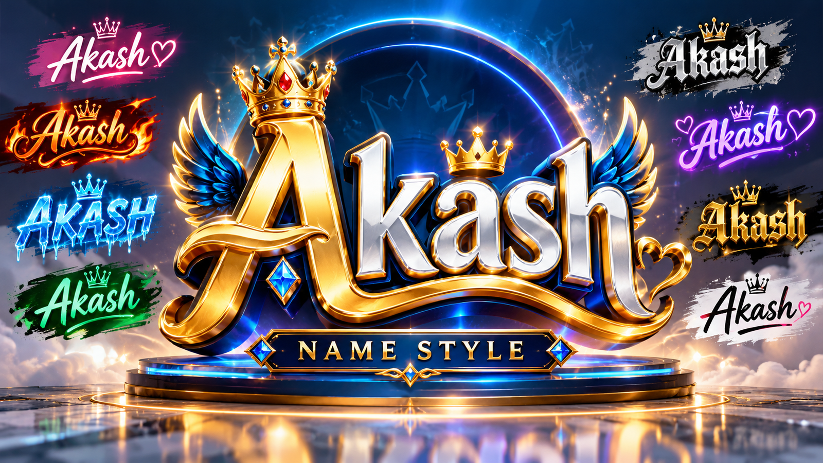Akash Name Style