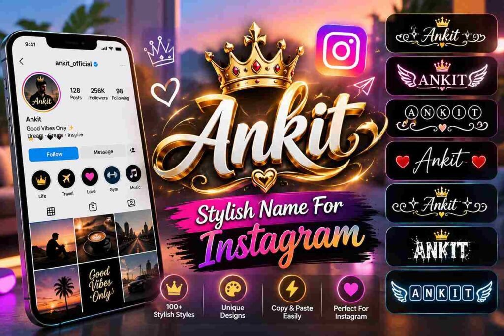 Ankit Stylish Name For Instagram
