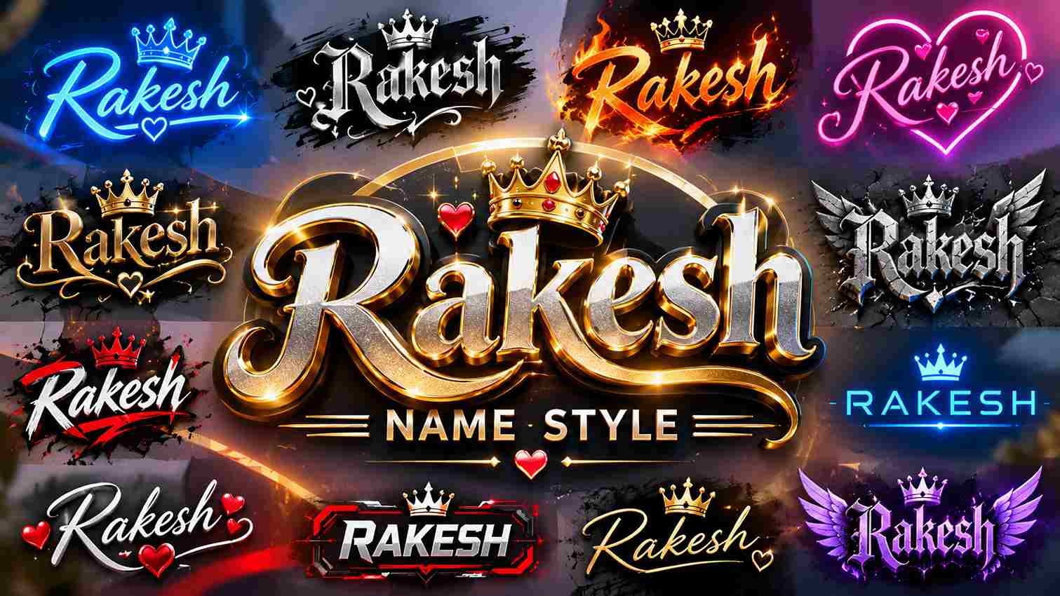 Rakesh Name Style