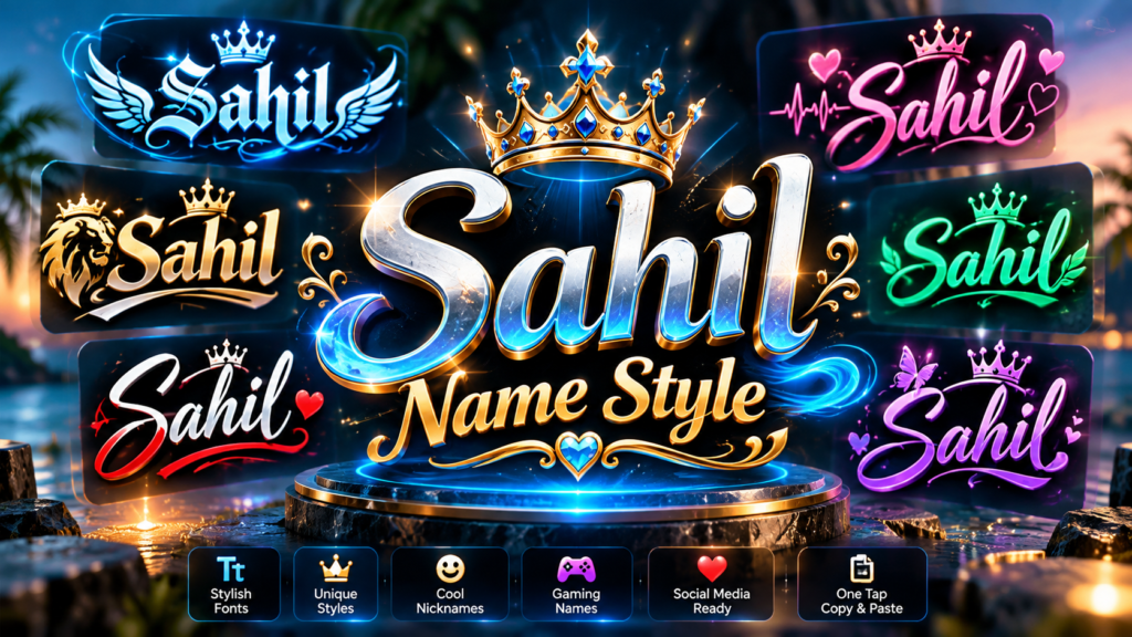 Sahil Name Style