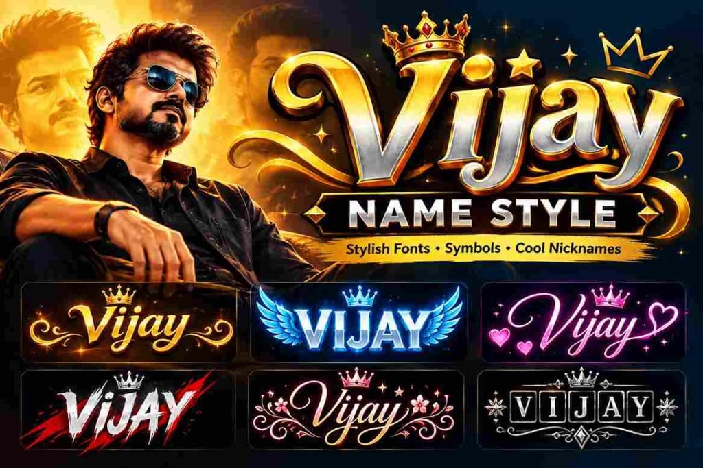 Vijay Name Style